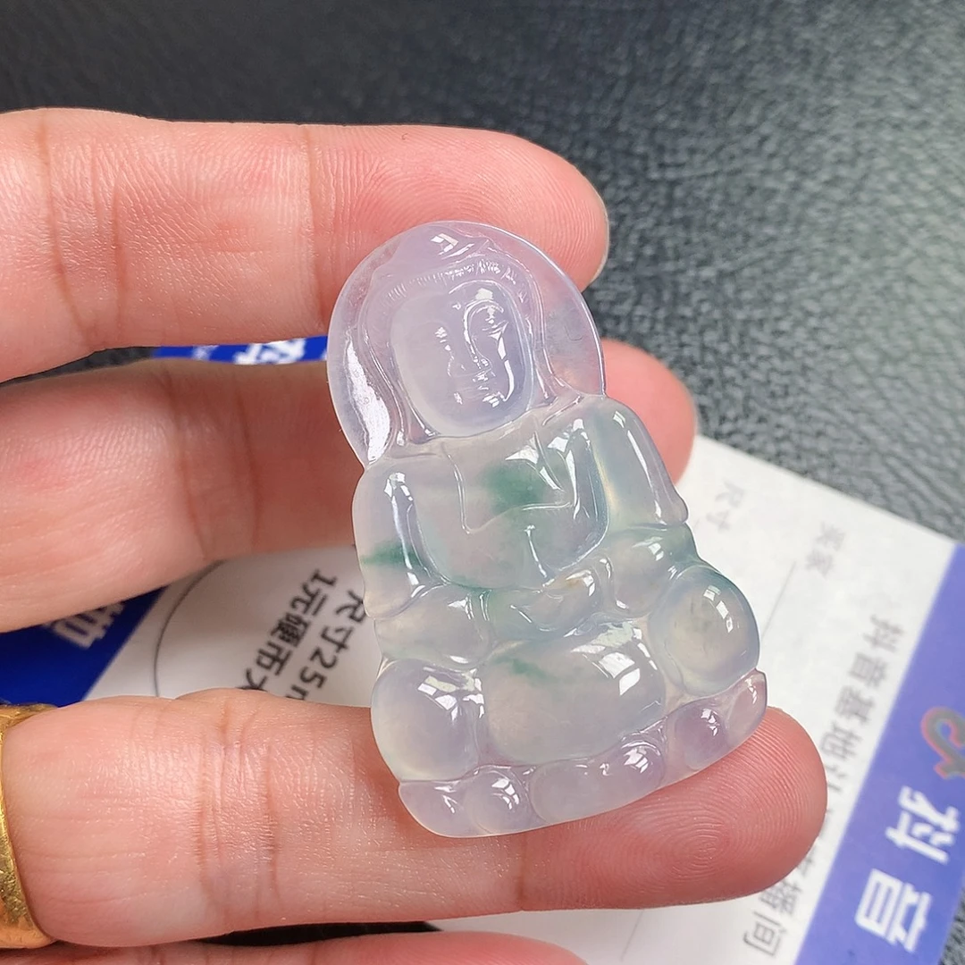 翡翠裸石缅甸天然A货翡翠冰种观音