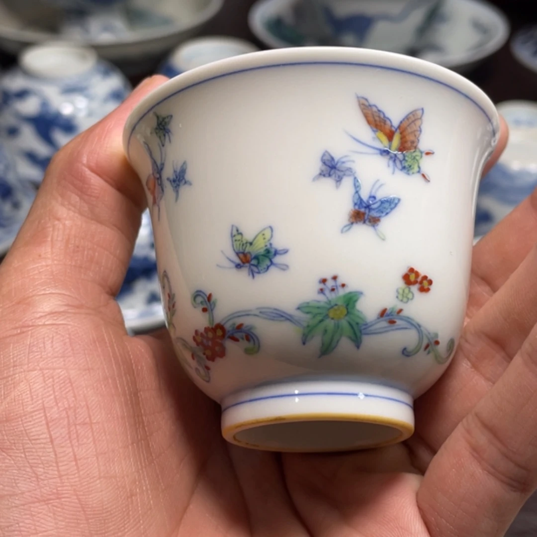 尘***生杯景德镇陶瓷现代手工陶瓷茶具