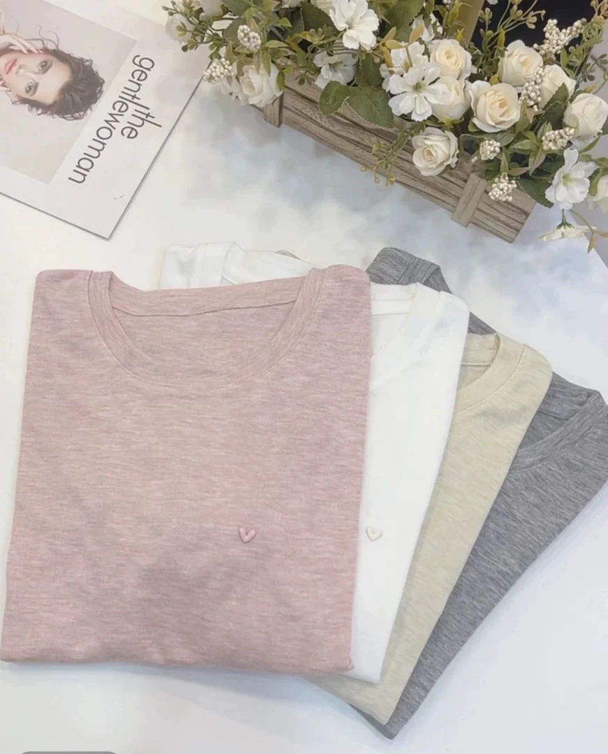 0725-01    女款百搭气质简约宽松舒适夏季短袖   LZ  8100