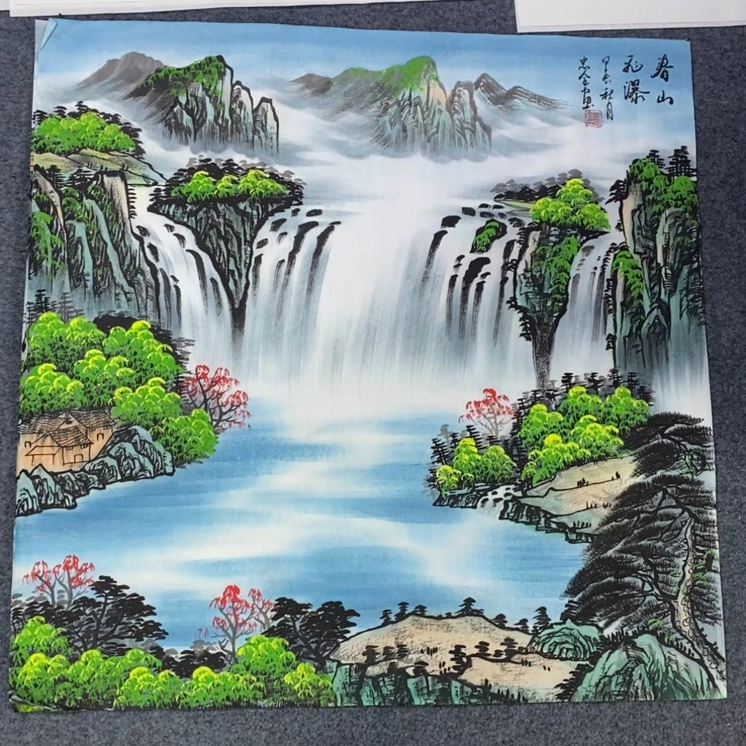 国画尺寸68✖️68手绘斗方