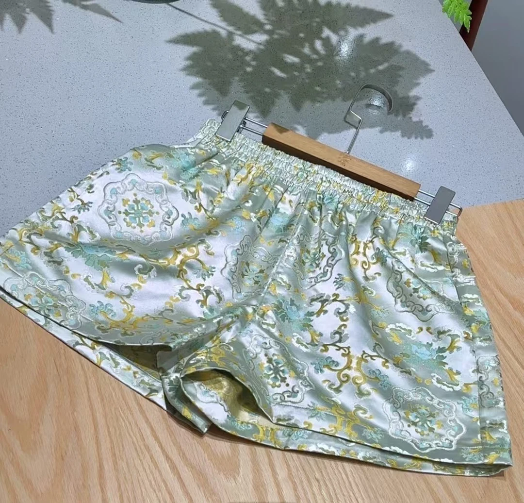 新中式百搭裤子潮流女士中国风时尚休闲印花裤子