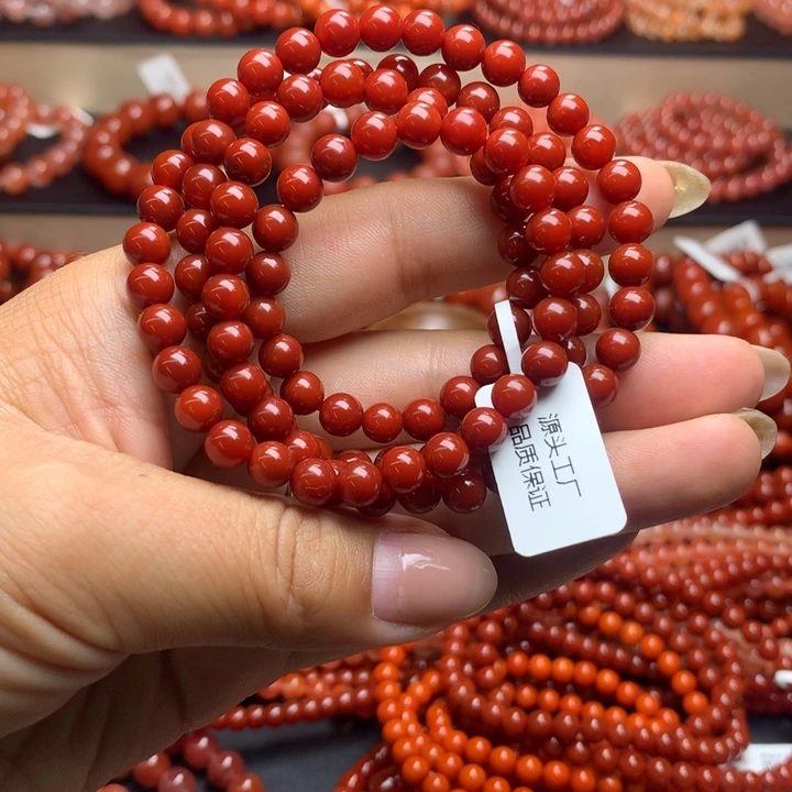 玛瑙/玉髓手串未镶嵌橙**咪