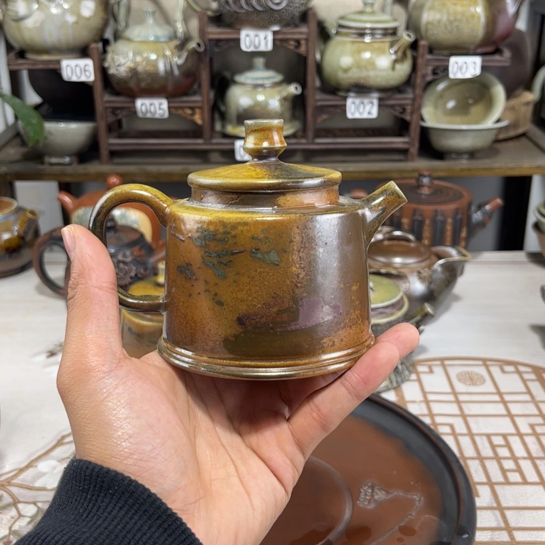 220cc白泥彩填柴烧，古法传承裸坯柴烧