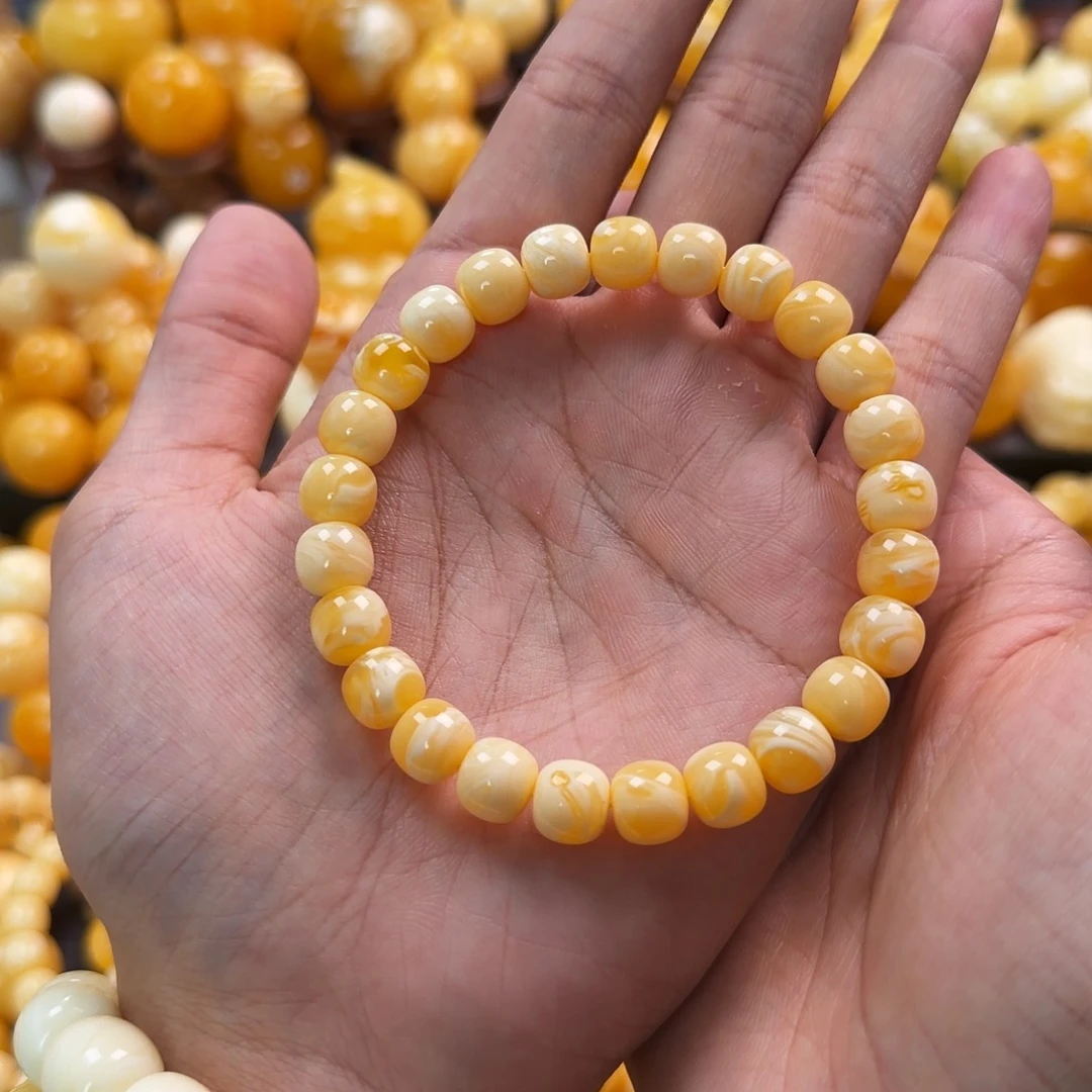 琥珀未镶嵌珠宝奇石9.4mm同料