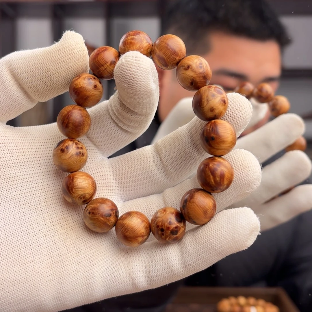 柏木（崖柏）手串/手链1.5陈化火焰闪电