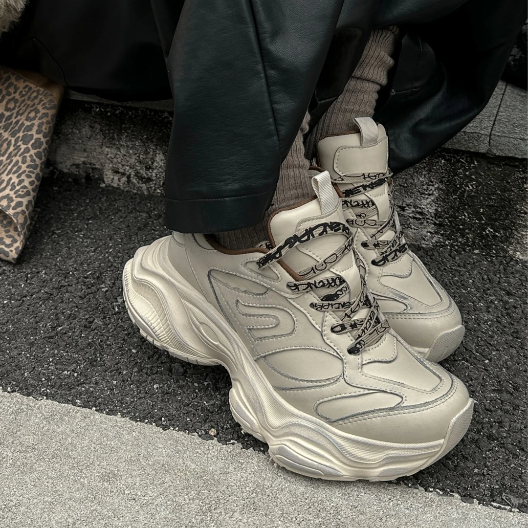 A799-29 SGIRL TWTW秋季休闲复古拼色小个子老爹鞋复古擦色运动鞋