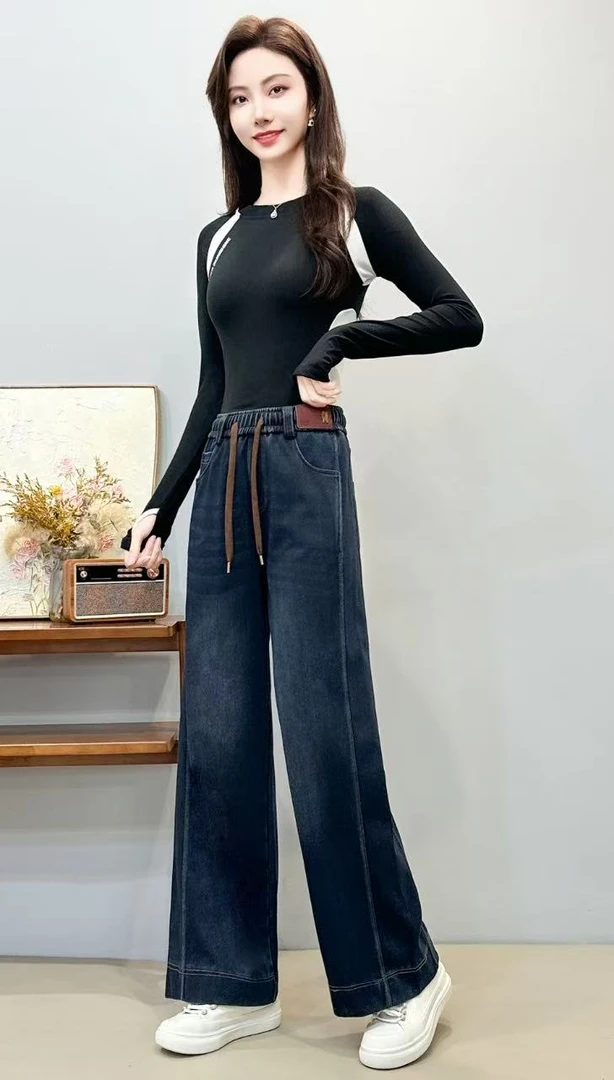 早春新款显瘦显腿长牛仔裤