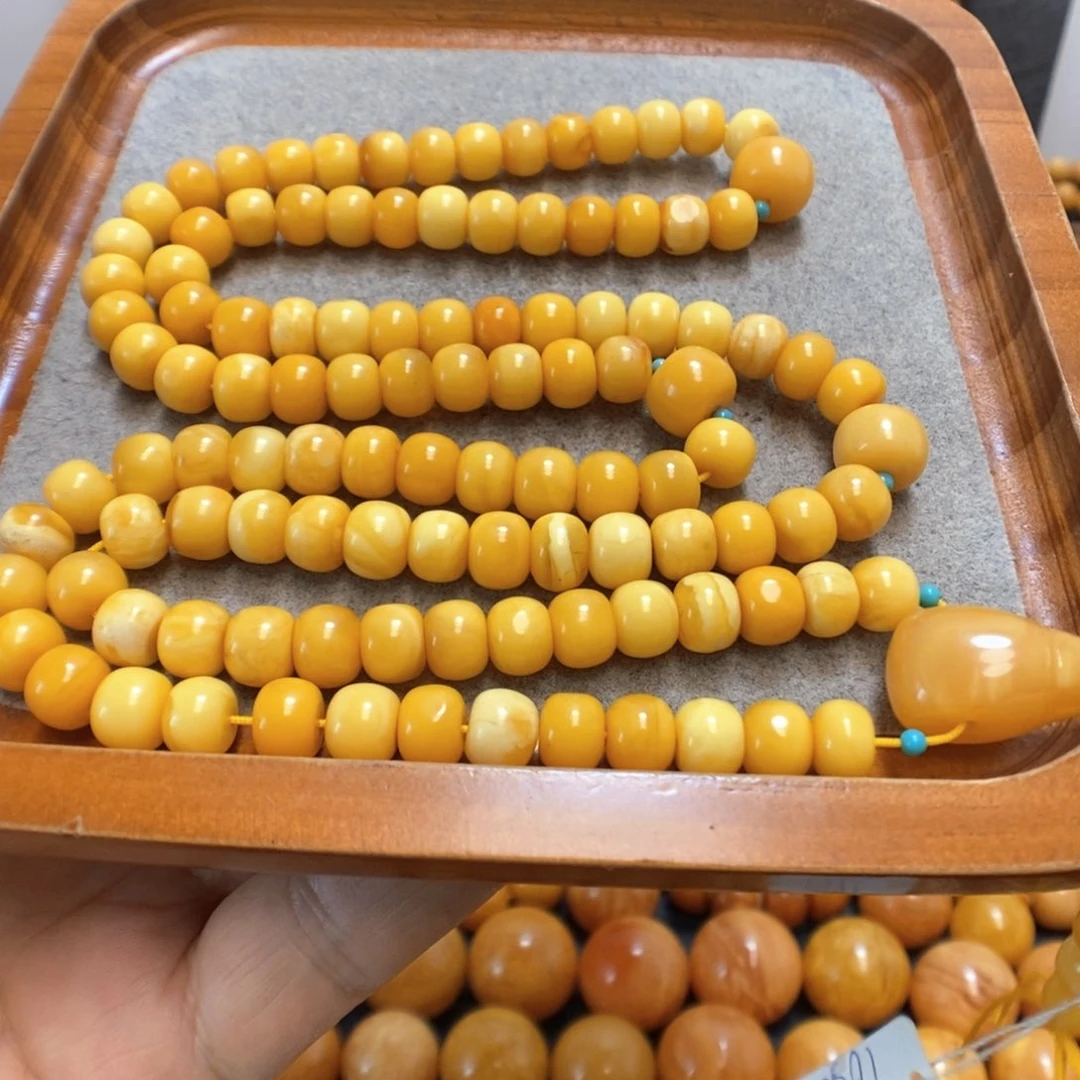 未镶嵌蜜蜡手串蜜蜡