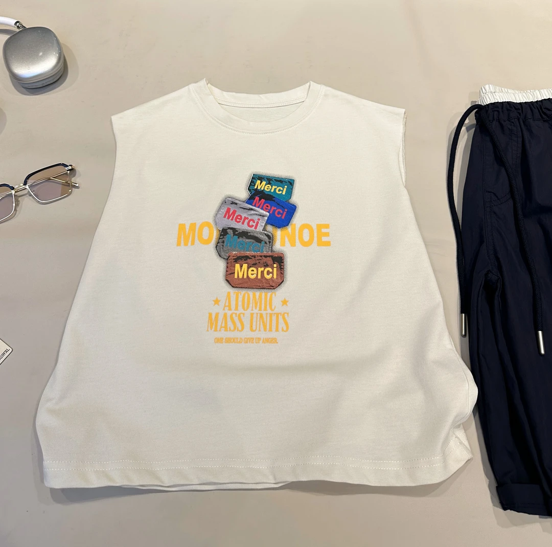 小白姐简约童装店铺儿童夏装韩范无袖背心男童中大童背心 25361