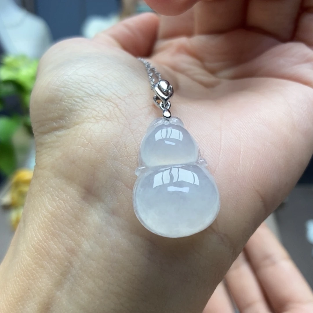 翡翠颈饰银S925镶嵌吊坠3