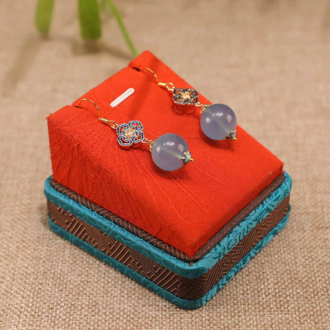 250527077/博古通今/集古藏今/海蓝宝耳坠/古董首饰