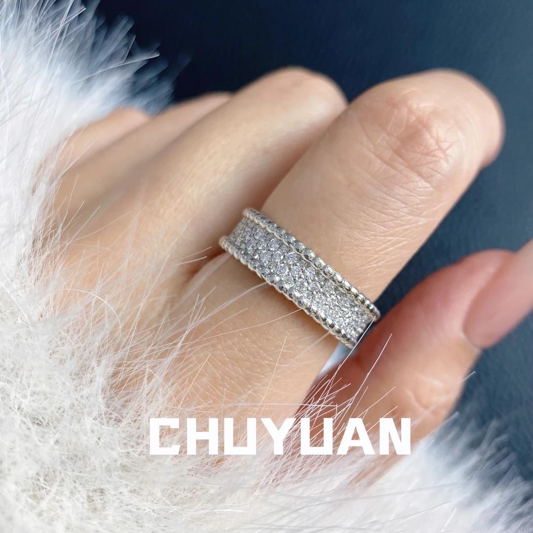 实验室培育钻石6.5克以上满钻珠珠戒指【1.2克拉】叠戴时尚