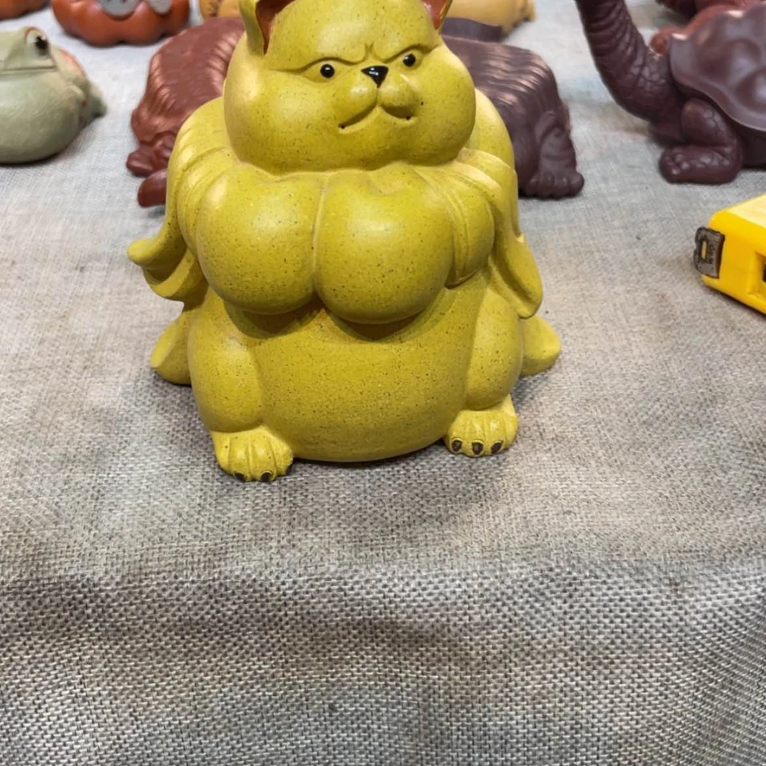 【闪购商品】紫砂茶宠?***巷紫砂拳击猫