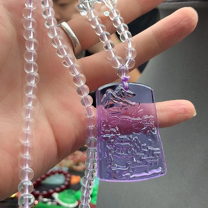 银S925镶嵌颈饰紫晶