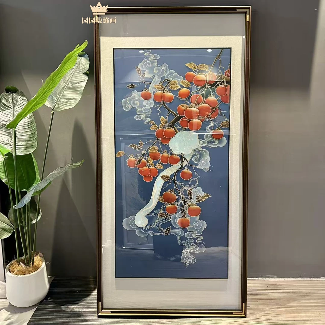 【事事如意】铜雕装饰画高端入户挂画进门玄关高档墙壁画