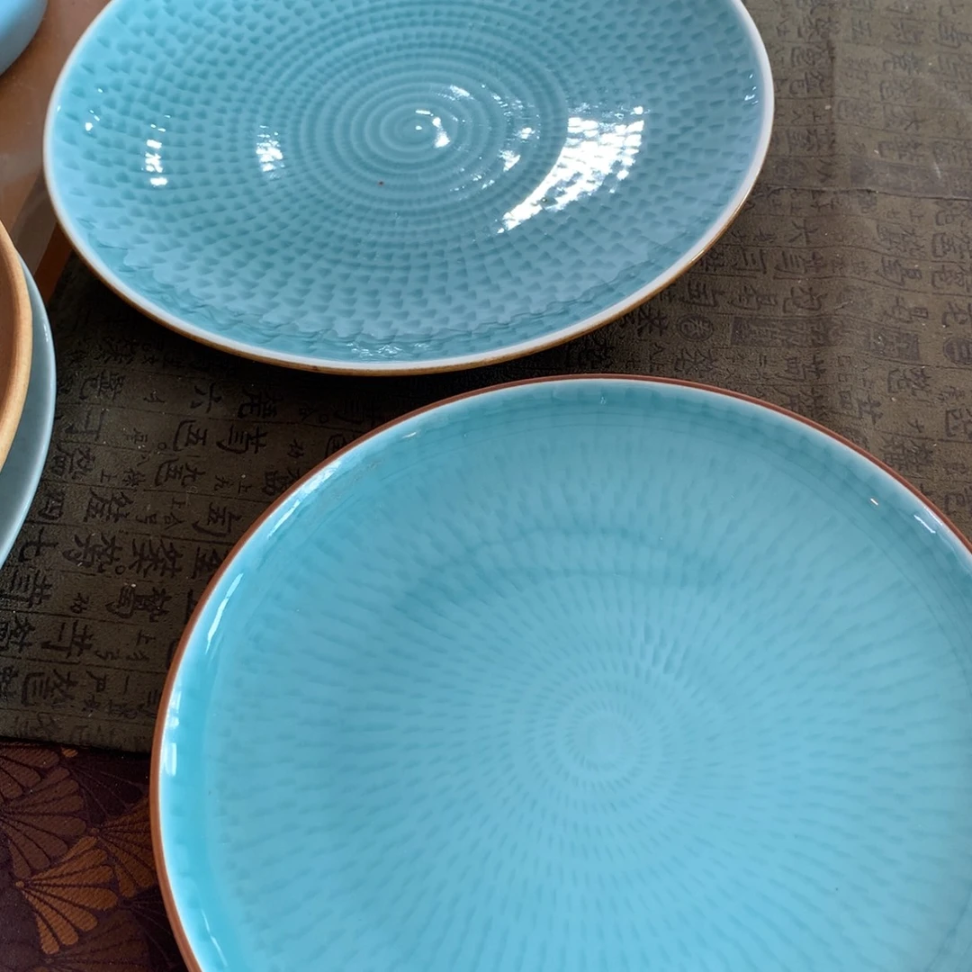 陶景德镇粗陶复古盘碗微瑕