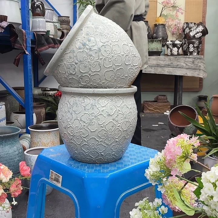 18×19 -粗陶花盆有孔-买买买