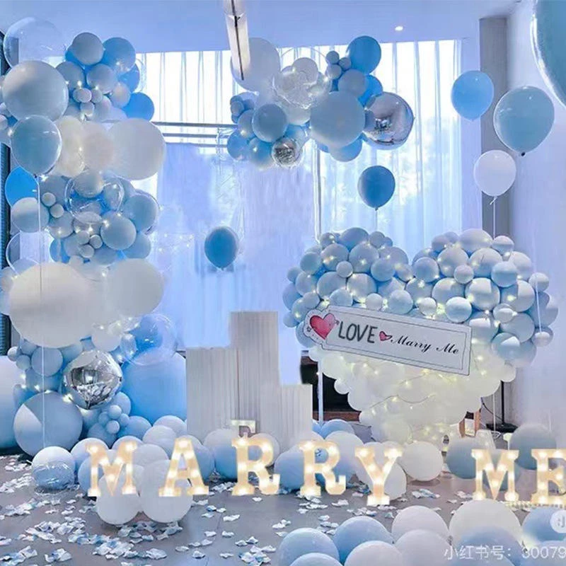 气球跨年夜生日布置用品夜市卖结婚用周岁的套装乳胶气球