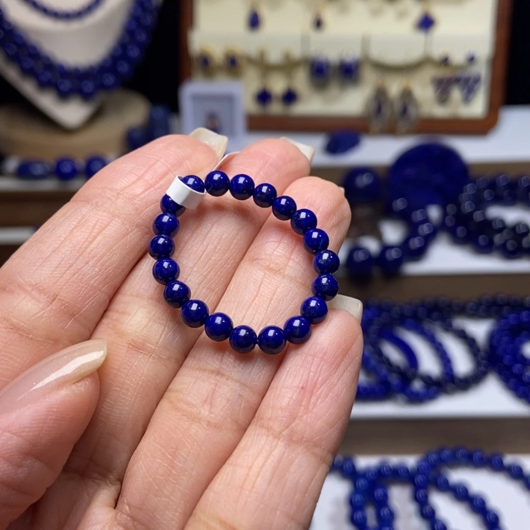 青金石未镶嵌精品小米珠 可当戒圈