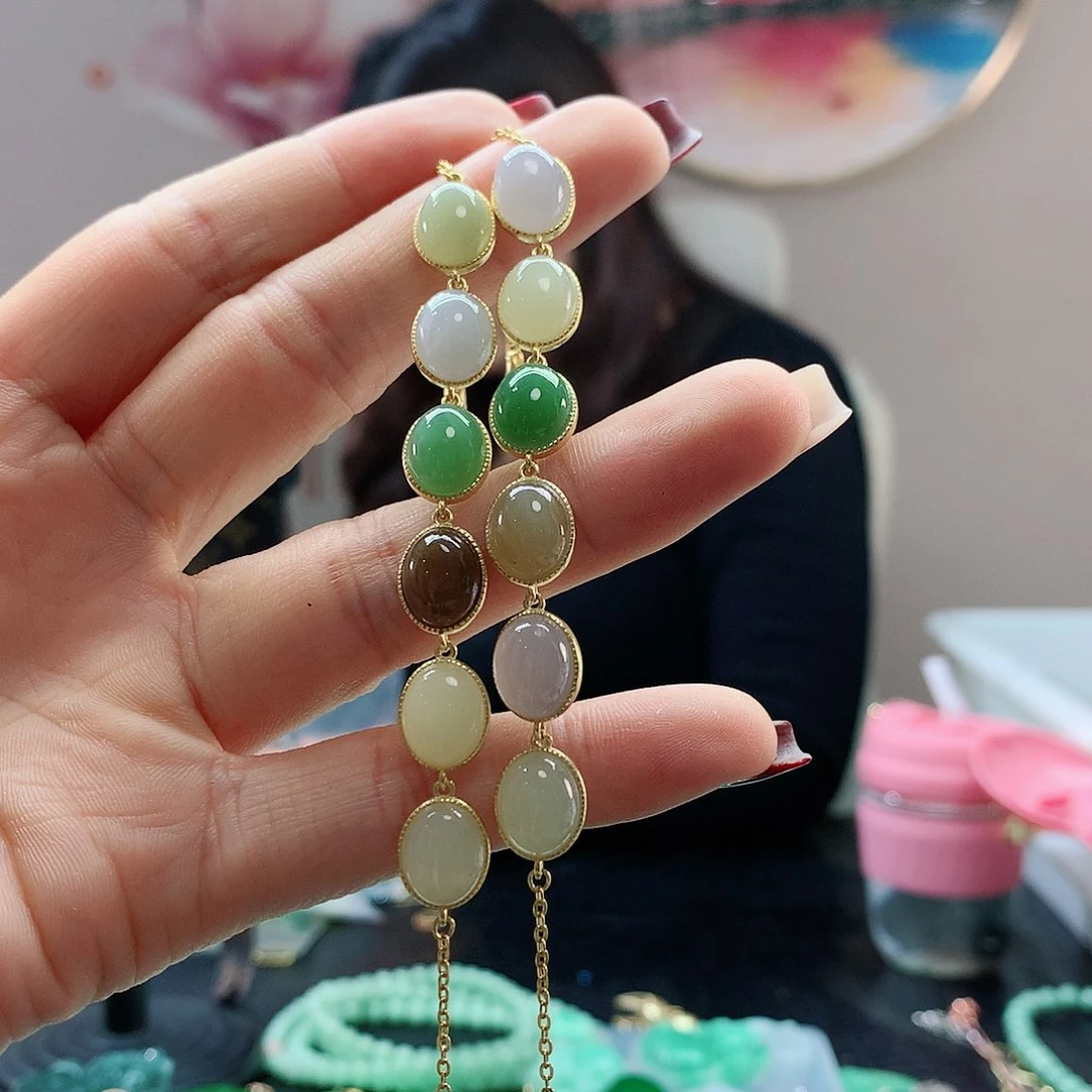 【闪购商品】和田玉手链银S925镶嵌多样性发其一