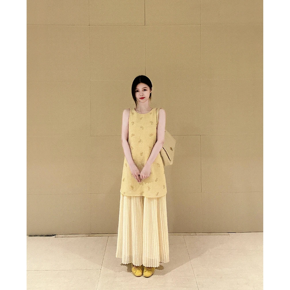 法式浪漫氛围感连衣裙女初夏穿搭新款半身长裙独特超好看两件套潮