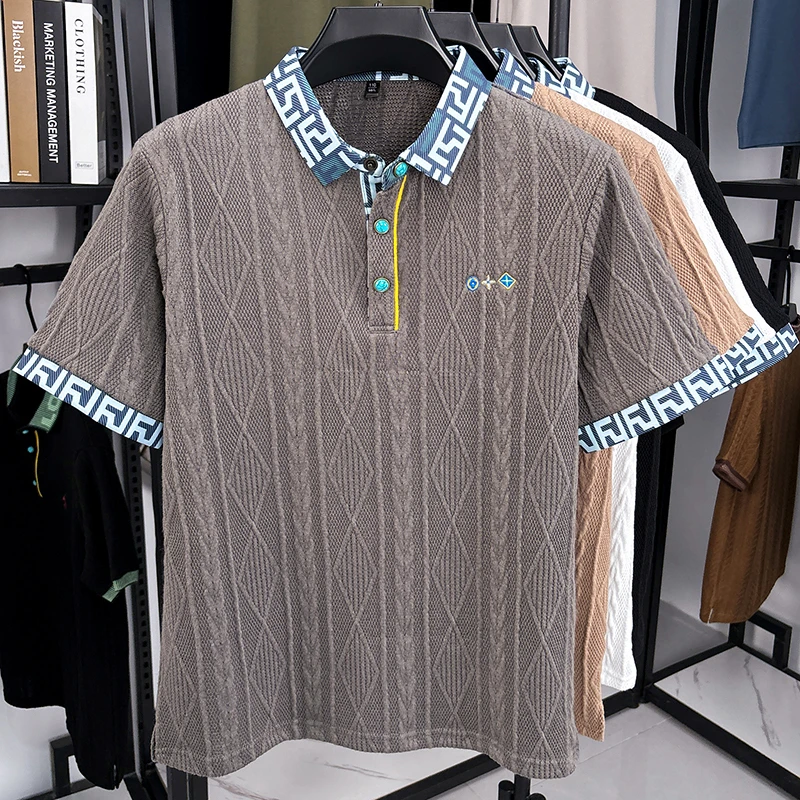【下摆开叉~精致保罗刺绣】夏季新款POLO衫男士短袖T恤半袖