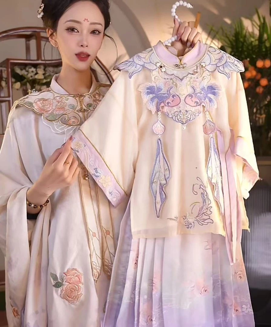 海宁1【锦鲤】仙子系列2025新款女童国风仙气日常中国风汉服裙