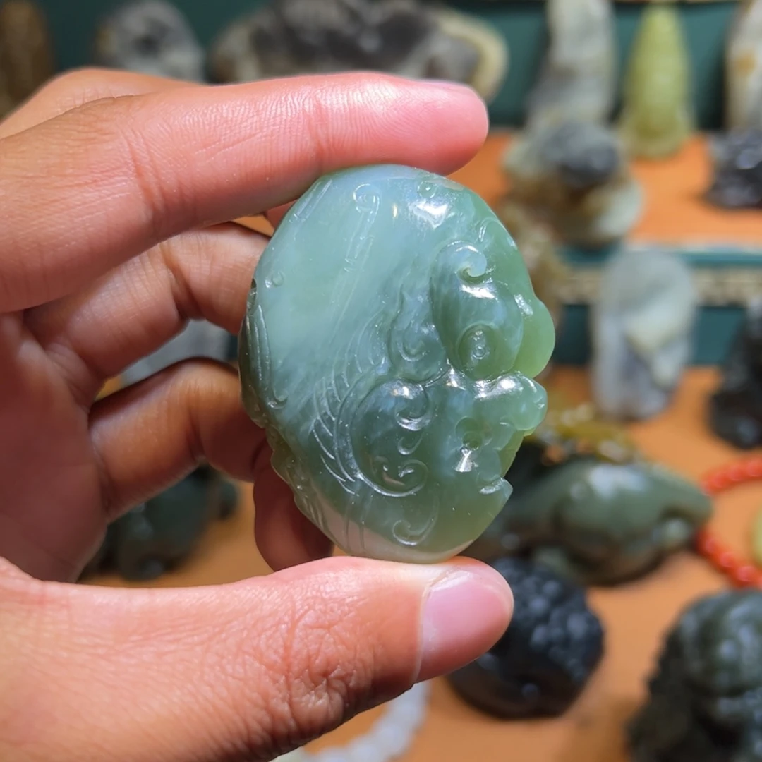 和田玉未镶嵌挂件