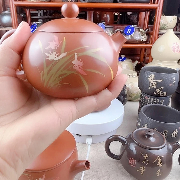 陶上**呦建水紫陶/复烧手工西施壶