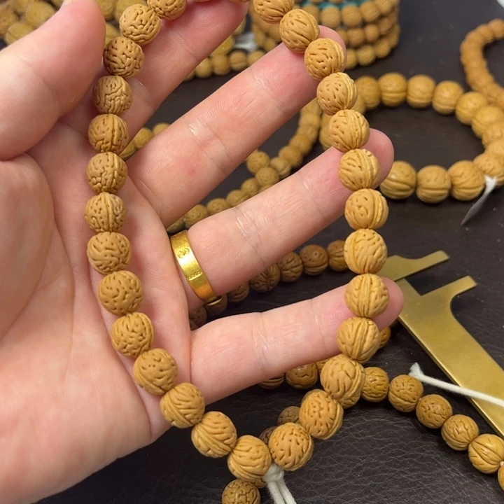 桃核手串11尺寸金豆手持