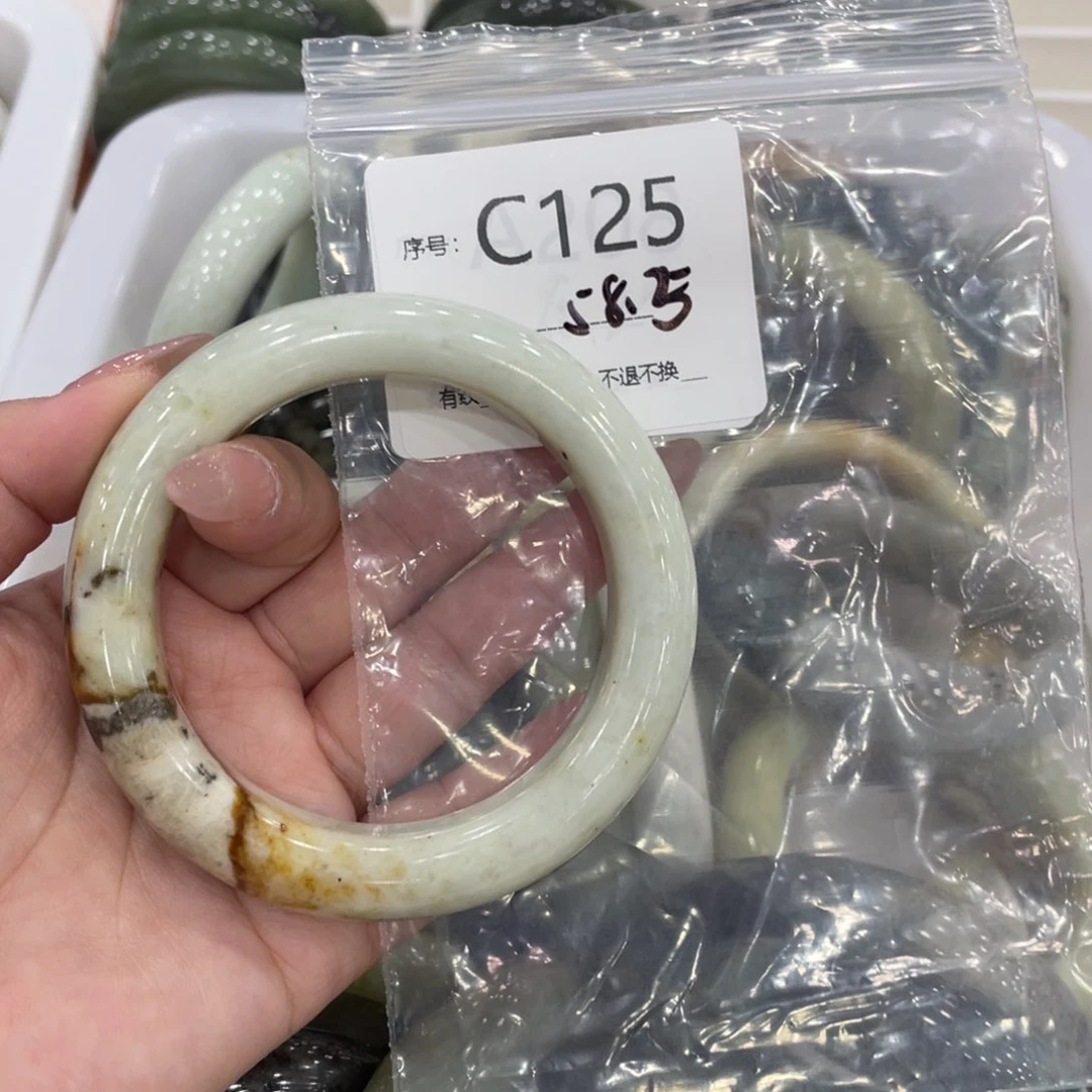 未镶嵌蛇纹石玉手镯