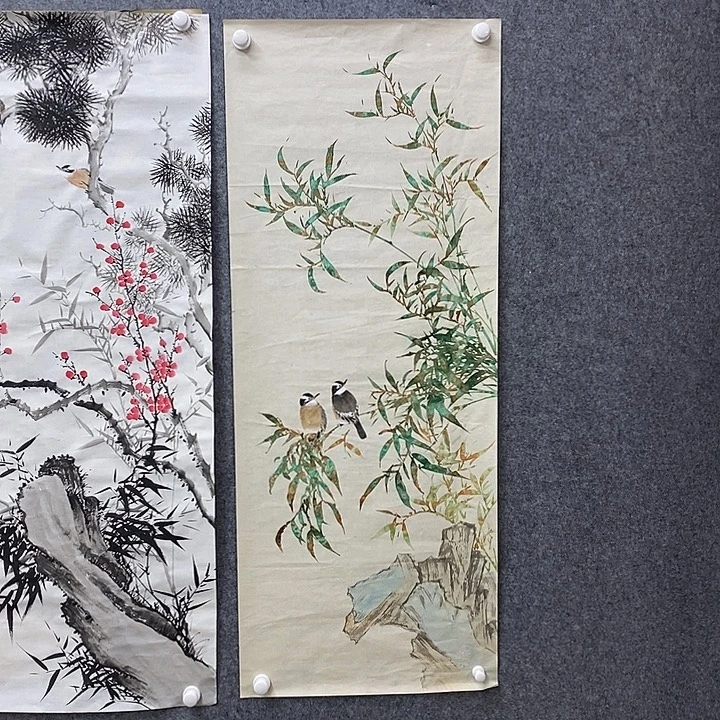 竖款新中式装饰画135-50