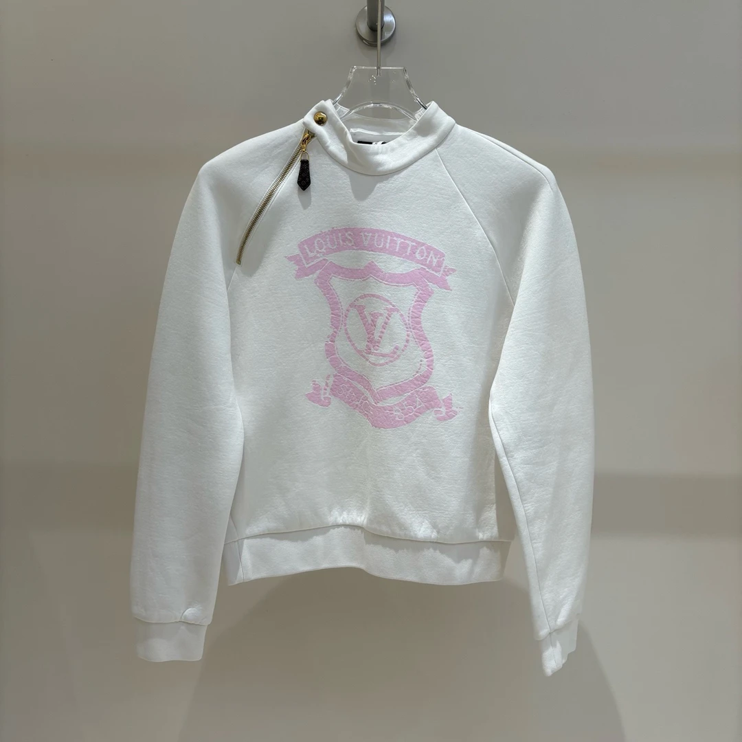 99新 LouisVuitton/路易威登 LV2440 半拉链字母卫衣L码原价10500