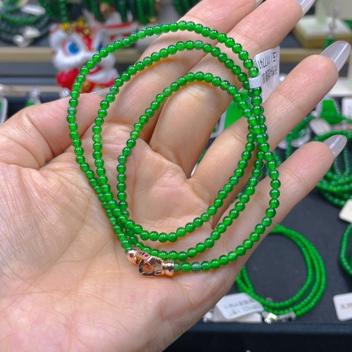 翡翠未镶嵌颈饰项链4