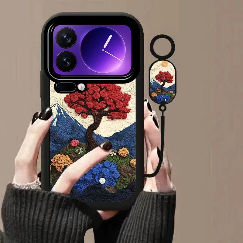 山川玫瑰适用小米17Pro手机壳散热磨砂新款防摔全包镜头潮牌网红