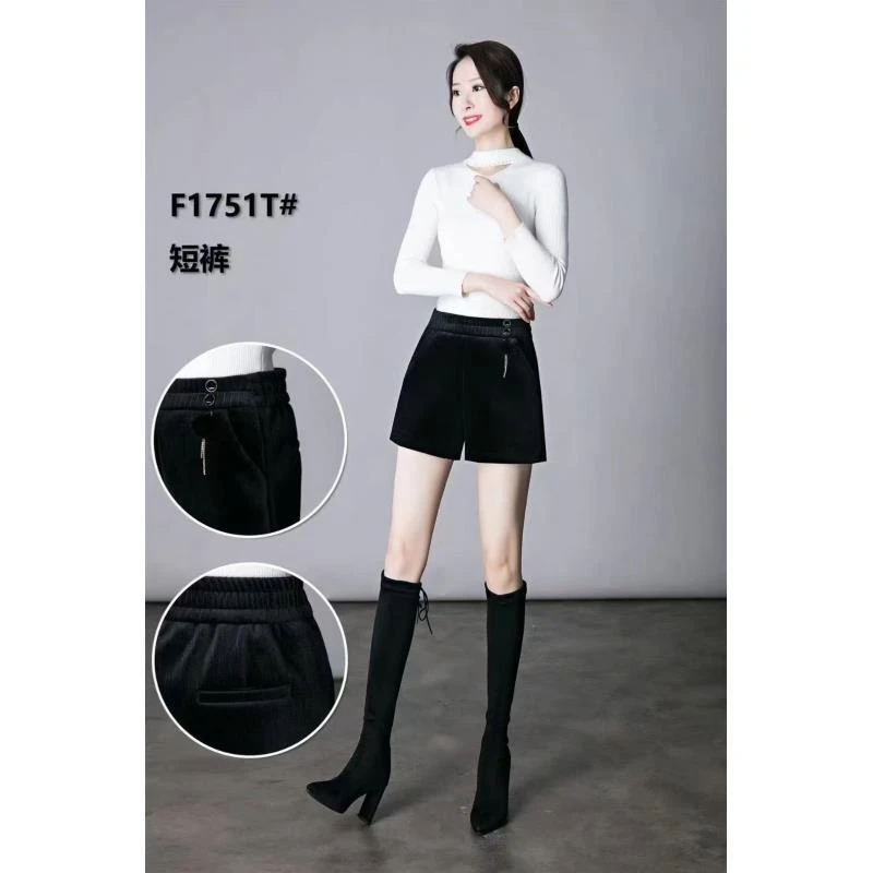 1751#侧边两扣款短裤女时尚休闲百搭显瘦外穿洋气春秋新款