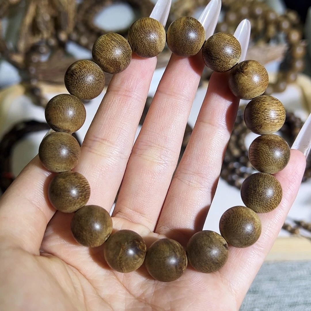 沉香手串天然柬埔寨菩萨老料1.3单圈 花香蜜甜香 15g+