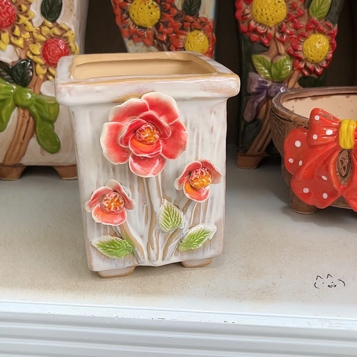 紫砂花盆粗陶材质多肉花盆