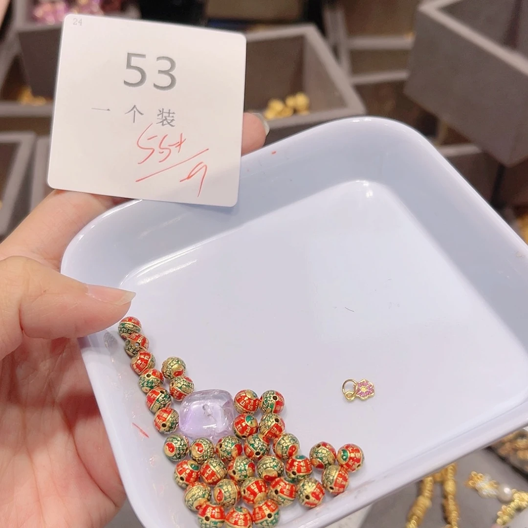 紫晶珠宝半成品银S925镀金镶嵌53