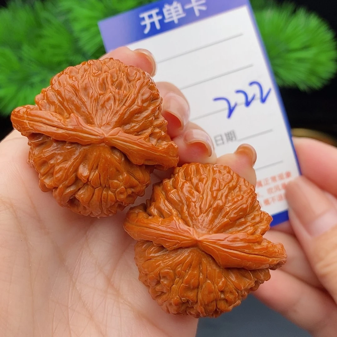 文玩核桃把件43球白222