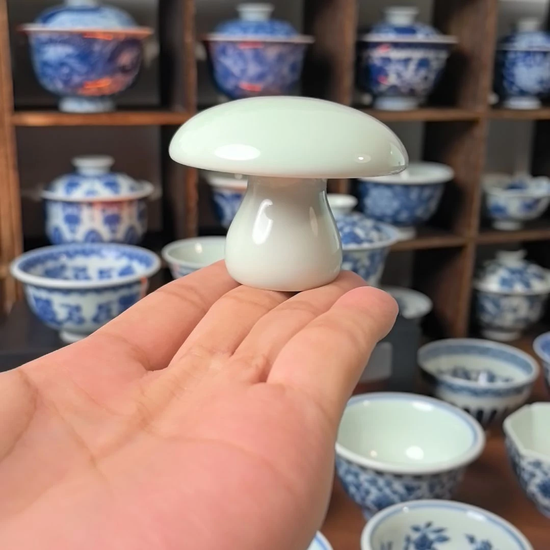 纯白胎小蘑菇盖置