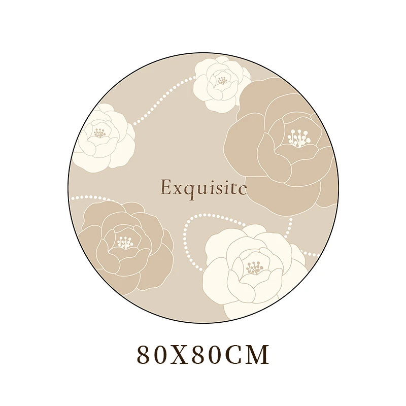 炫猫圆[80*80]硅藻泥卧室垫过道入户门垫吸水防滑卫生间加厚地垫