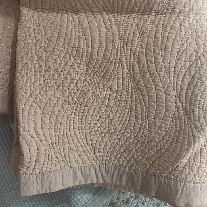 w***中棉婴儿绒单条纯棉床盖微瑕