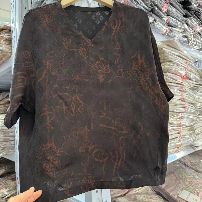 6168 新中式气质女士网红夏季薄款圆领上衣