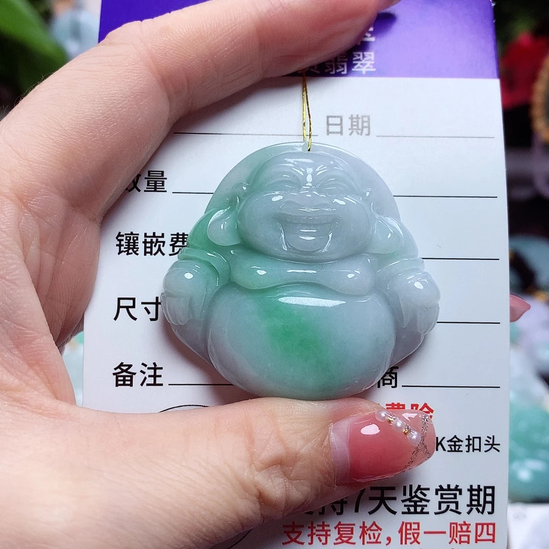 翡翠未镶嵌颈饰佛公16