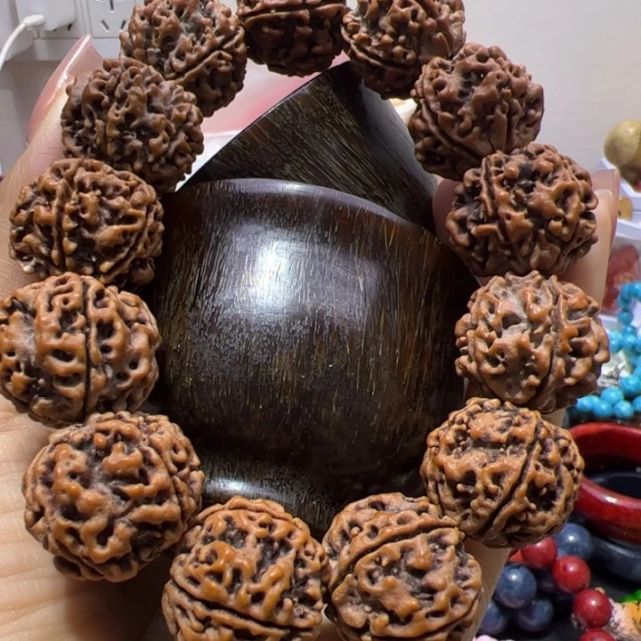 木质非金属印度黑药王碗