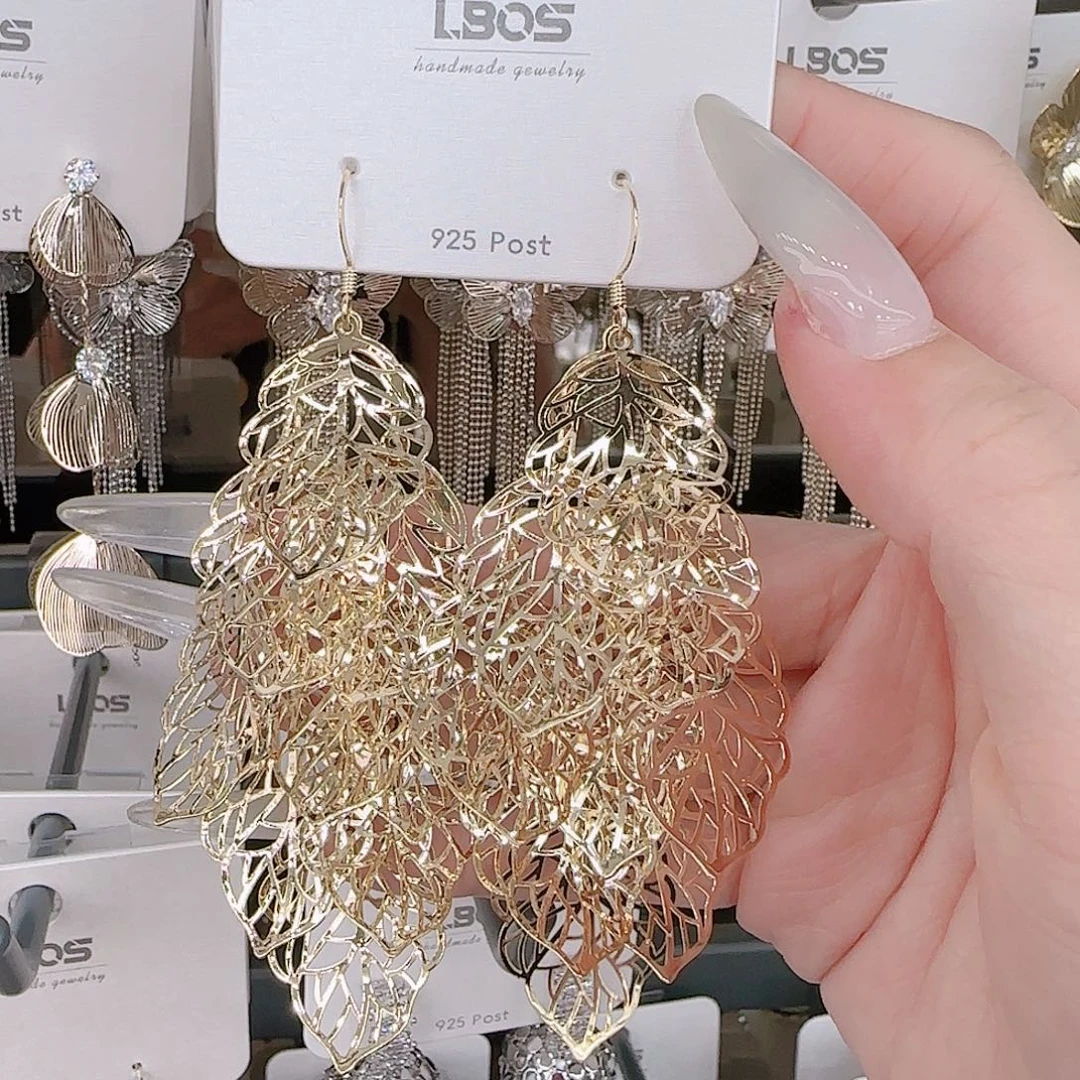 锆石铜合金925银耳环