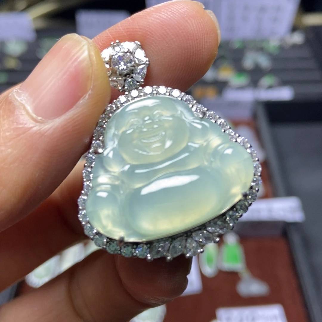 翡翠银S925镶嵌颈饰