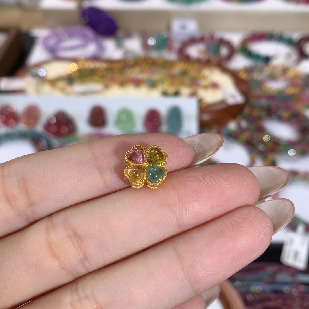 手串手链碧玺银S925镶嵌