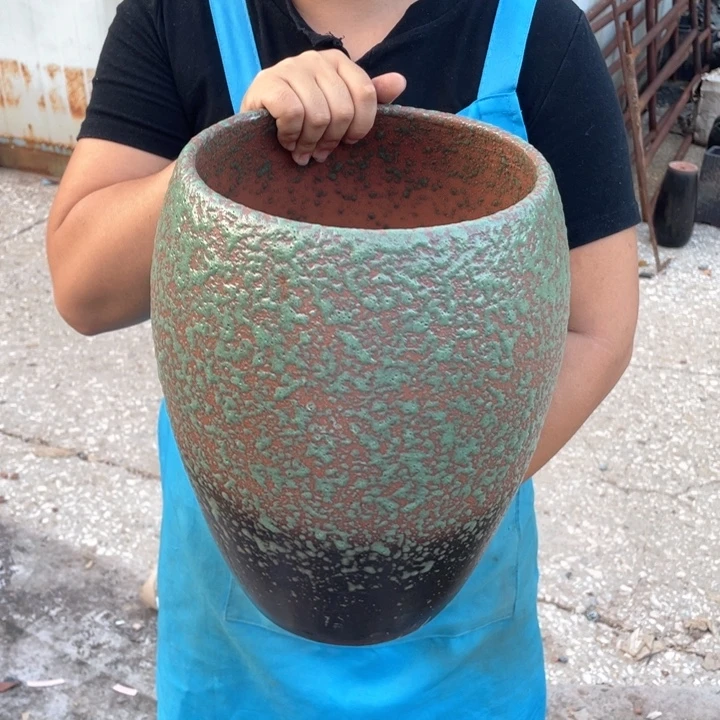 紫砂花盆口21高33正品正品